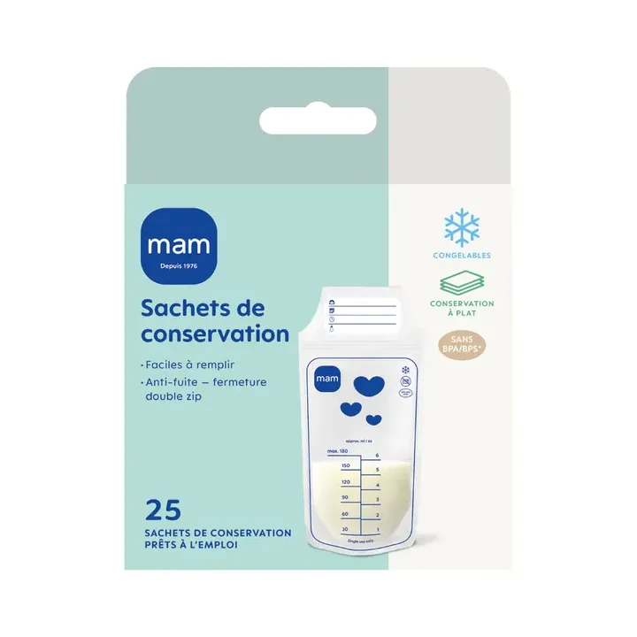 Mam Aufbewahrungssäckchen - Box mit 25 Beuteln à 180 ml