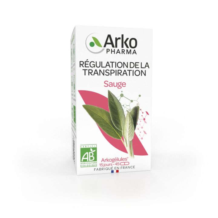 Arkogélules Bio Salbei Arkopharma - Packung mit 45 Kapseln