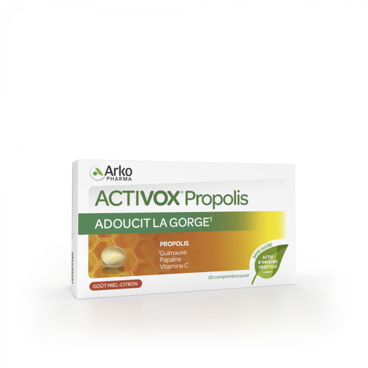Activox Propolis Honig Zitrone Arkopharma - Packung mit 20 Tabletten