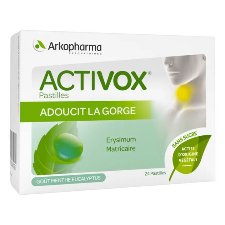 Activox Pastillen mit Eukalyptusminze Arkopharma - Packung mit 24 Pastillen
