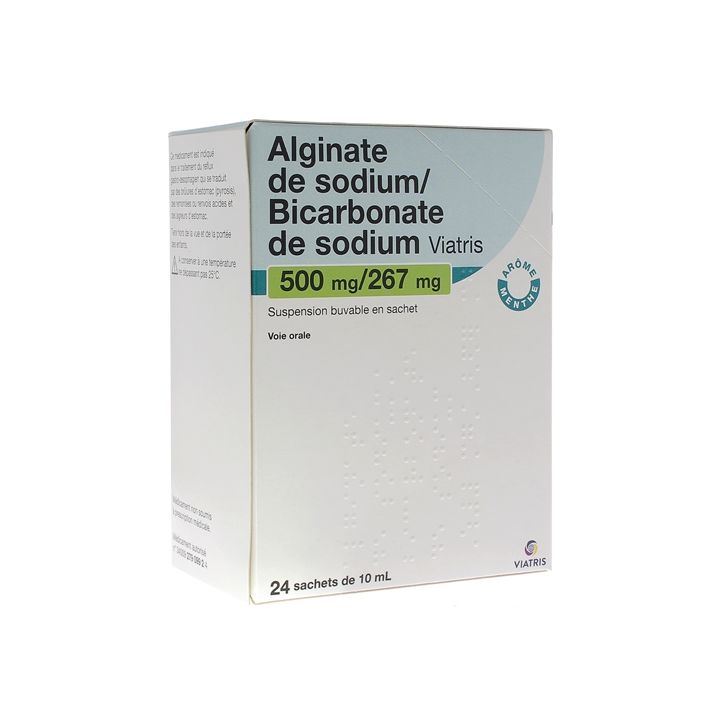Natriumalginate / Natriumbicarbonat Mylan trinkbare Suspension in Beuteln - Schachtel mit 24 Beuteln