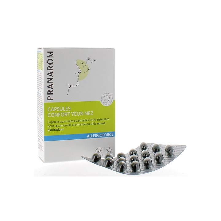 Allergoforce Kapseln Augen-Nasen Komfort Pranarom - Packung mit 30 Kapseln