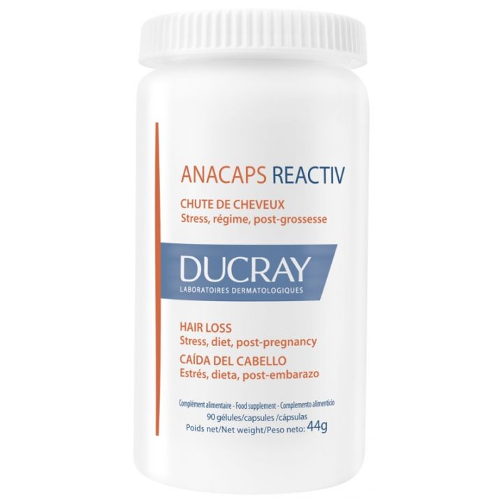 Anacaps reactiv für Haare und Nägel Ducray - Packung mit 3x30 Kapseln zum Schlucken