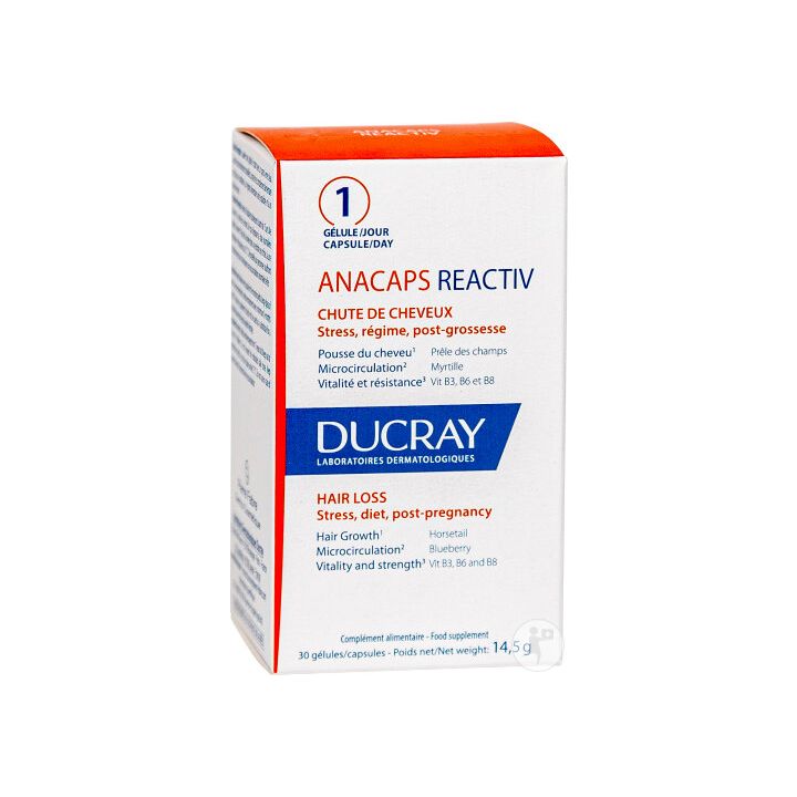 Anacaps reactiv Haare und Nägel Ducray - Dose mit 30 Kapseln