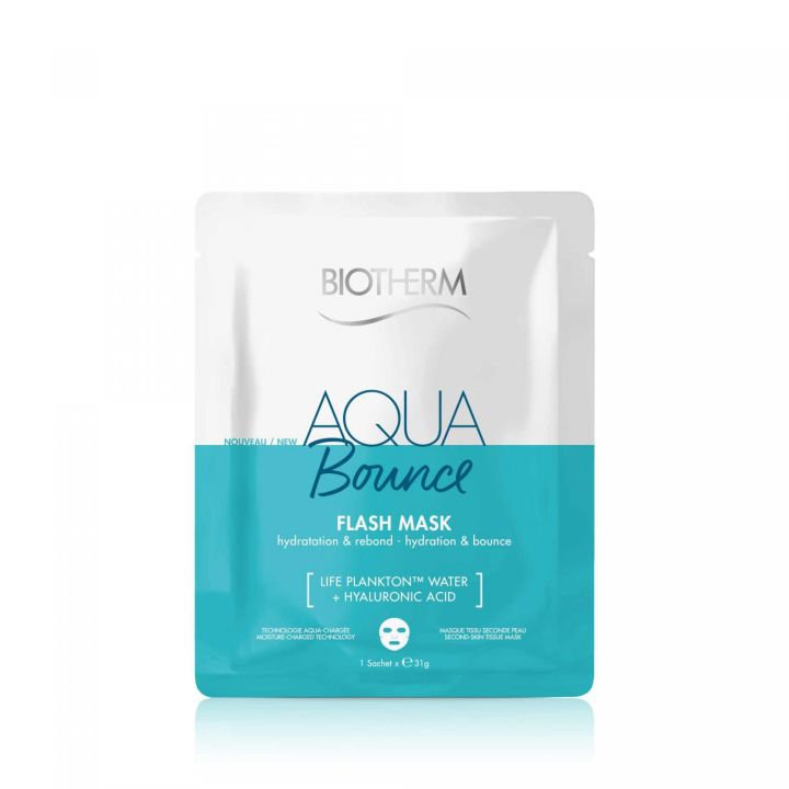 Aqua Bounce Tuchmaske für Elastizität und Feuchtigkeit von Biotherm - Beutel mit 1 Maske