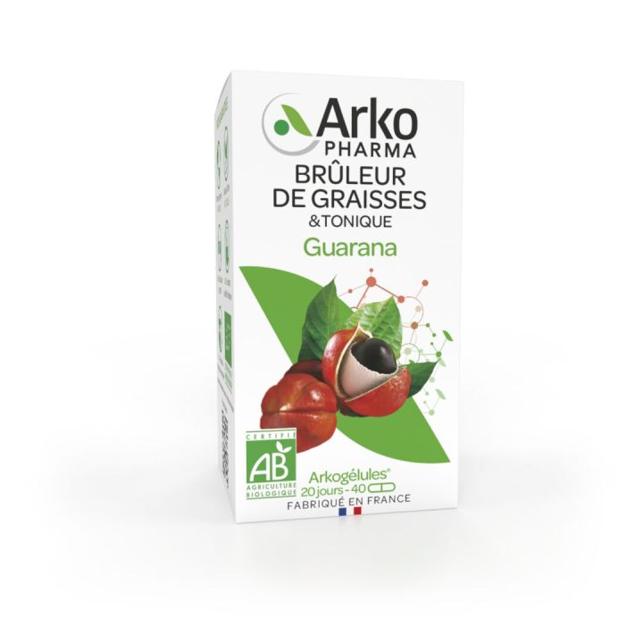 Arkogélules Guarana Fettverbrenner Arkopharma - Packung mit 40 Kapseln