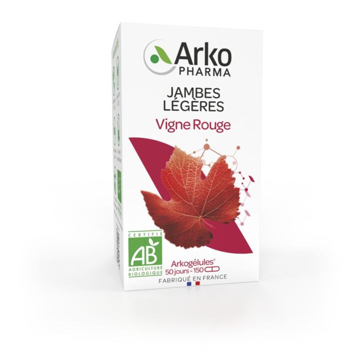 Arkogélules Rote Weinrebe Bio Arkopharma - Packung mit 150 Kapseln