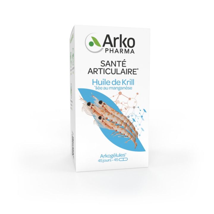 Arkogélules Krillöl Mangan Manganese Arkopharma - Packung mit 45 Kapseln