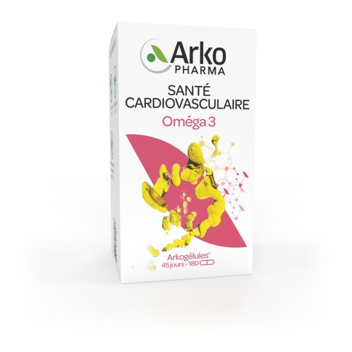 Arkogélules Omega 3 Arkopharma - Packung mit 180 Kapseln