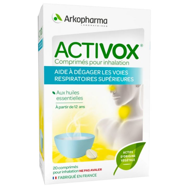 Activox Tabletten zur Inhalation Arkopharma - Packung mit 20 Tabletten