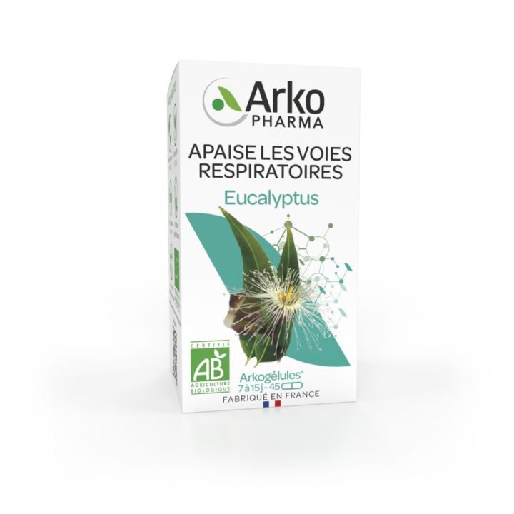 Arkogélules Eukalyptus bio Arkopharma - Packung mit 45 Kapseln