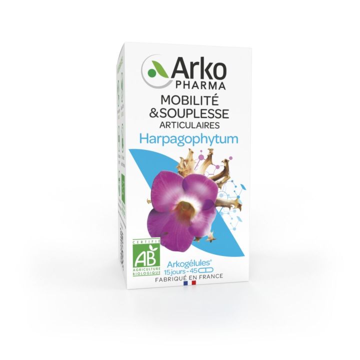 Arkogélules Harpagophytum bio Arkopharma - Packung mit 45 Kapseln
