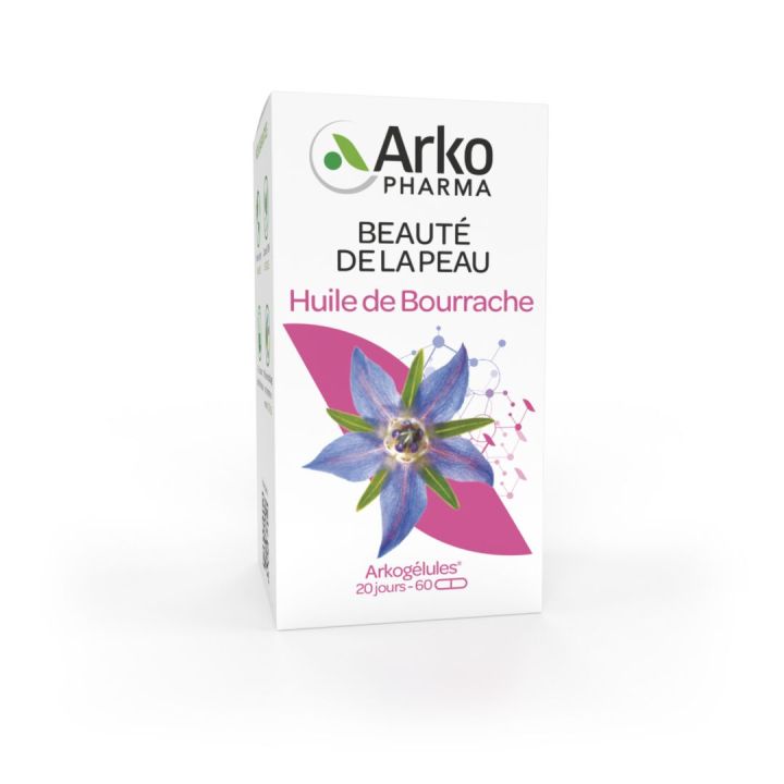 Arkogélules Borretschöl Arkopharma - Packung mit 60 Kapseln