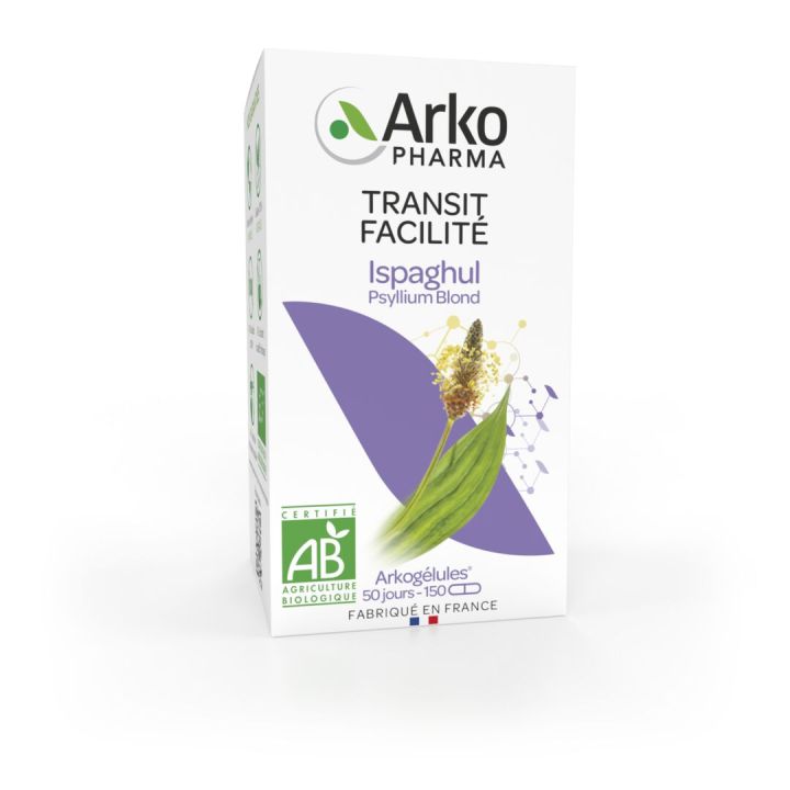 Arkogélules Ispaghul Flohsamenschalen bio Arkopharma - Packung mit 150 Kapseln
