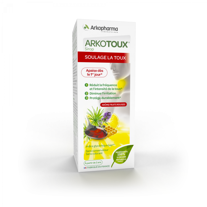Arkotoux Sirup lindert den Husten Arkoharma - Flasche mit 140 ml