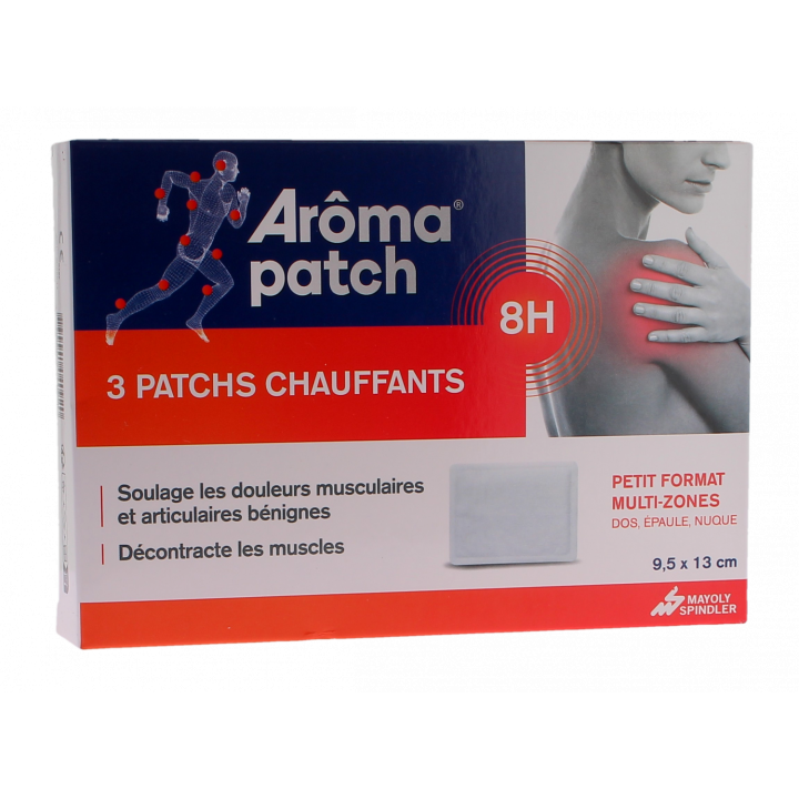 Arôma-Patch kleine Größe Multi-Zonen Mayoly Spindler - 3 wärmende Patches von 9,5 x 13 cm