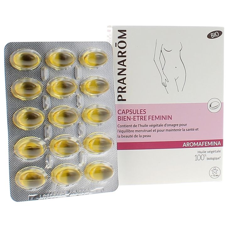 Aromafemina Kapseln für das weibliche Wohlbefinden Pranarôm - 1 Schachtel mit 30 Kapseln