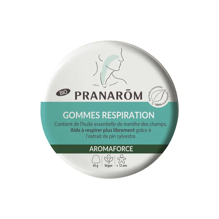 Aromaforce Gummis Atmung bio Pranarôm - Schachtel mit 45g
