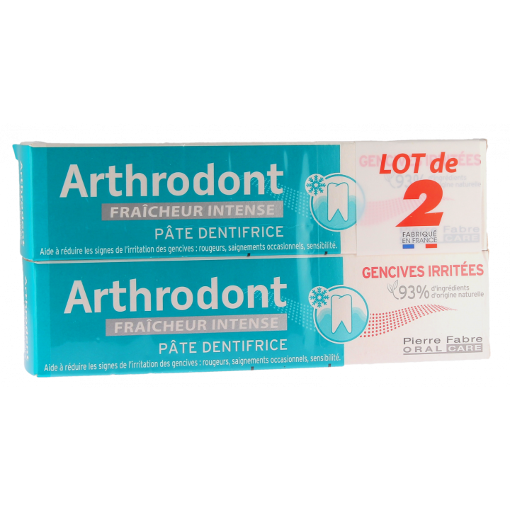Arthrodont Zahnpasta intensive Frische gereiztes Zahnfleisch Pierre Fabre - 2er Pack mit 75ml Tuben