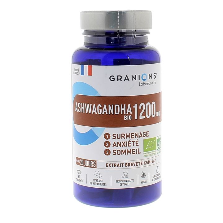 Ashwagandha 1200 mg bio Granions - Dose von 60 Tabletten