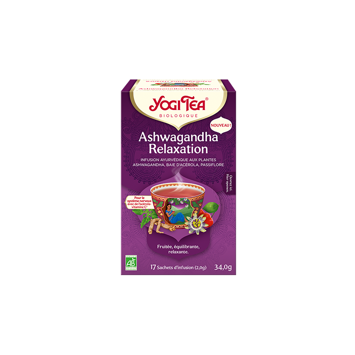 Ashwagandha Entspannung bio Yogi Tea - Box mit 17 Beuteln