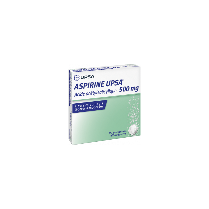 Aspirin UPSA 500mg Brausetabletten - Packung mit 20 Tabletten