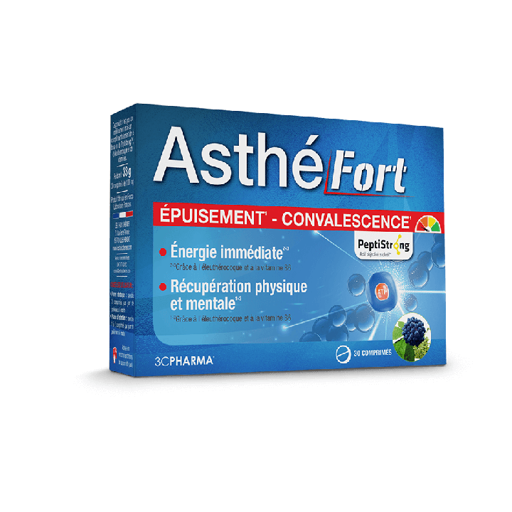 AsthéFort Erschöpfung Genesung 3C Pharma - Packung mit 30 Tabletten