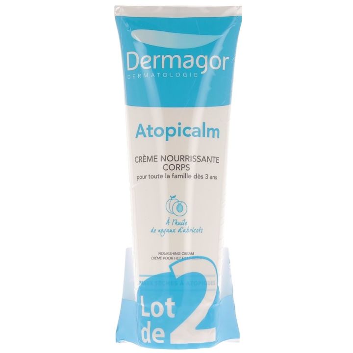 Atopicalm nährende Körpercreme für trockene Haut Dermagor - 2er Pack mit 250 ml Tuben