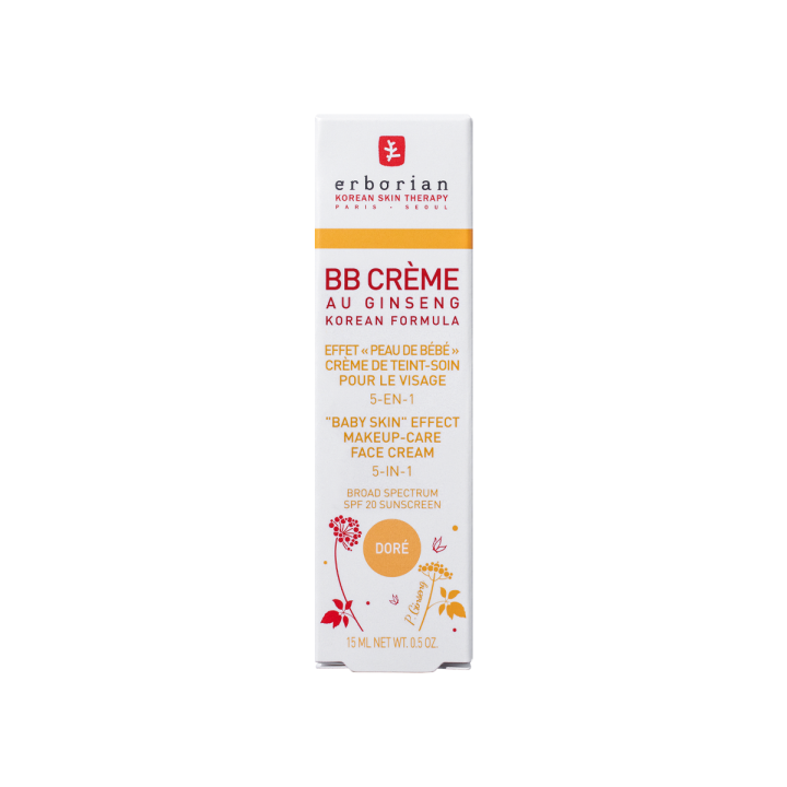 BB-Creme mit Ginseng in goldener Farbe von Erborian - Tube mit 15 ml