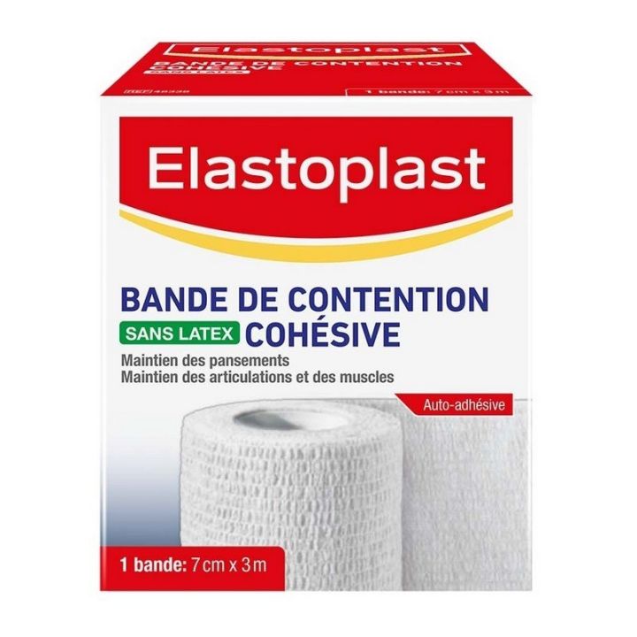 Kohäsive Kompressionsbinde ohne Latex Elastoplast - Band von 7 cm x 3 m in der Farbe Weiß