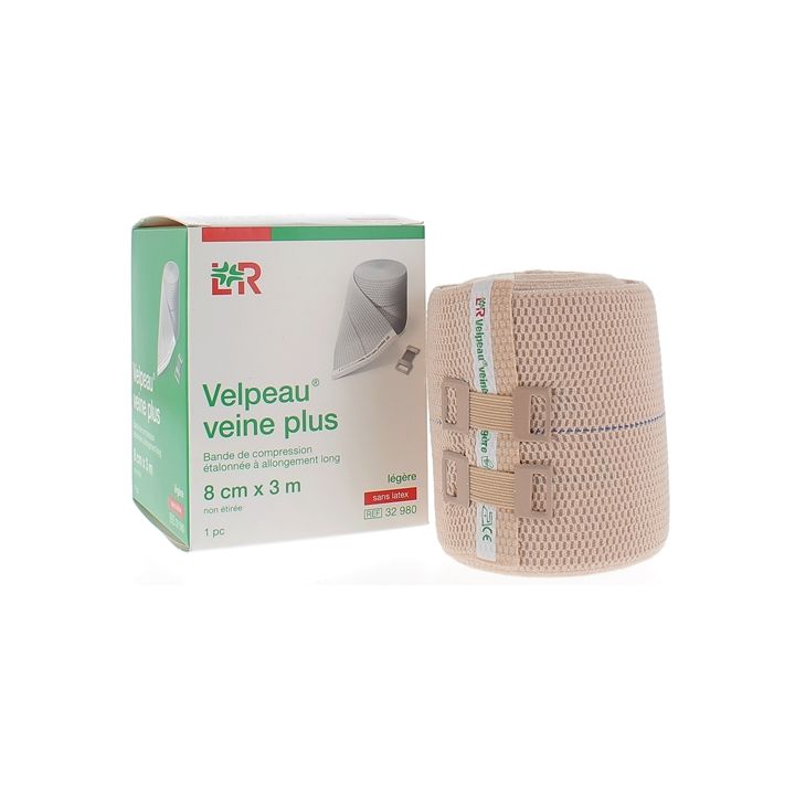Kompressionsbandage für Venen, leichter ohne Latex, Velpeau - 1 Band 8cmx3m