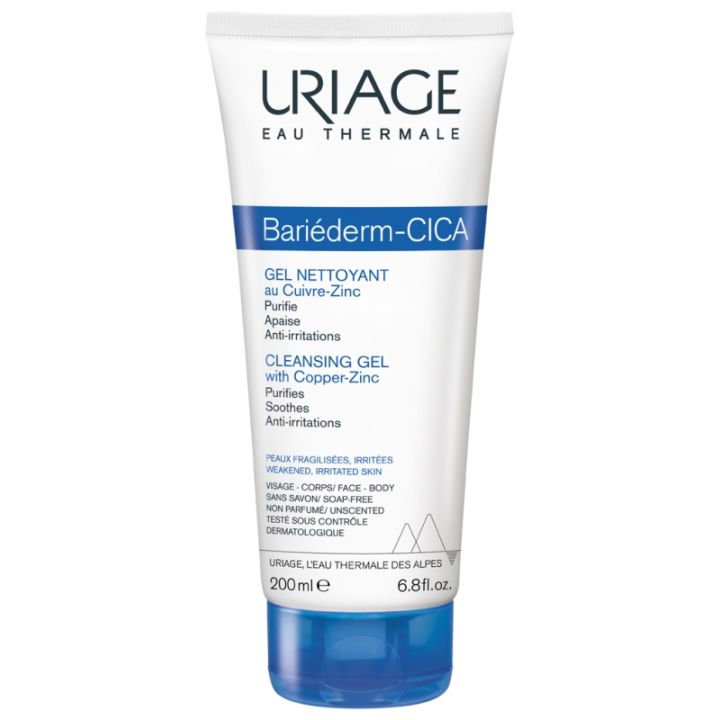 Bariéderm Cica-Gel Reinigungs-Gel mit Cu-Zn Uriage - Tube mit 200 ml