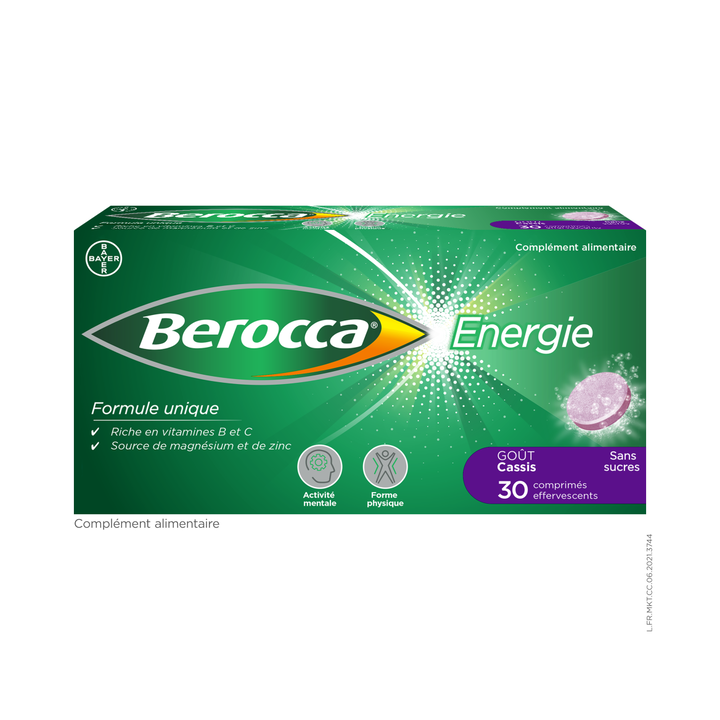 Berocca Energie Cassis Vitamin B und C, Magnesium und Zink 30 Brausetabletten