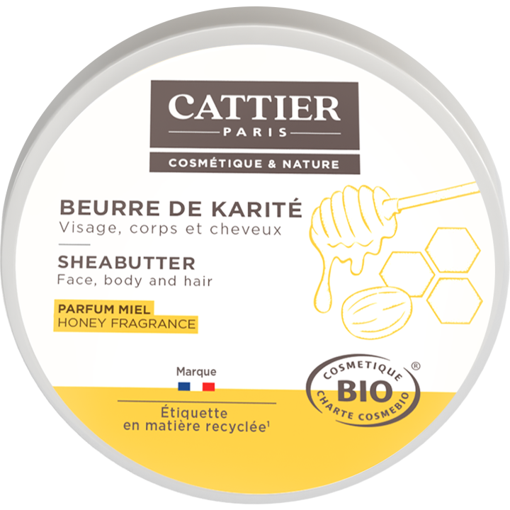 Sheabutter mit Bio-Honigduft Cattier - 100 g Topf