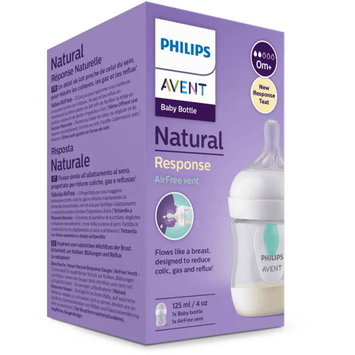Natural Response Kunststoffflasche AirFree Avent - Flasche mit 125 ml