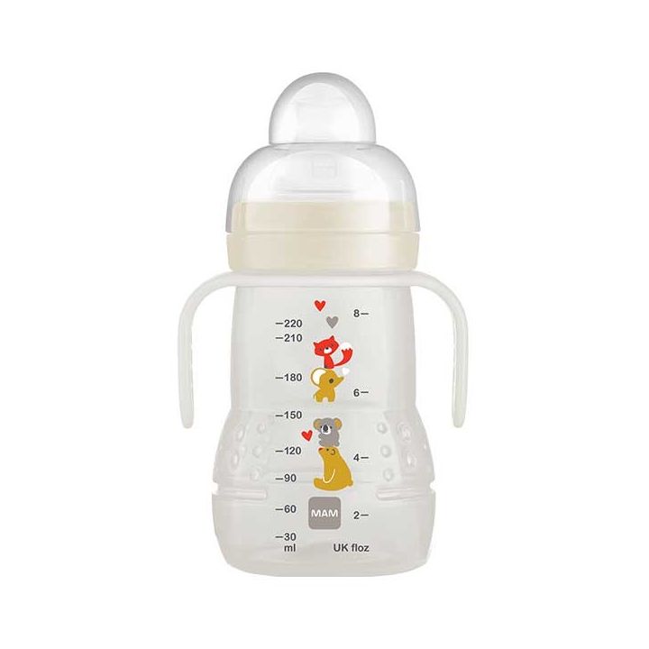 Übergangstrinkflasche 4 Monate + Mam - 220 ml Flasche