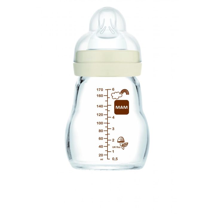 Borosilikatglas-Flasche Farben der Natur 0+ Fluss 1 Mam - 1 Flasche