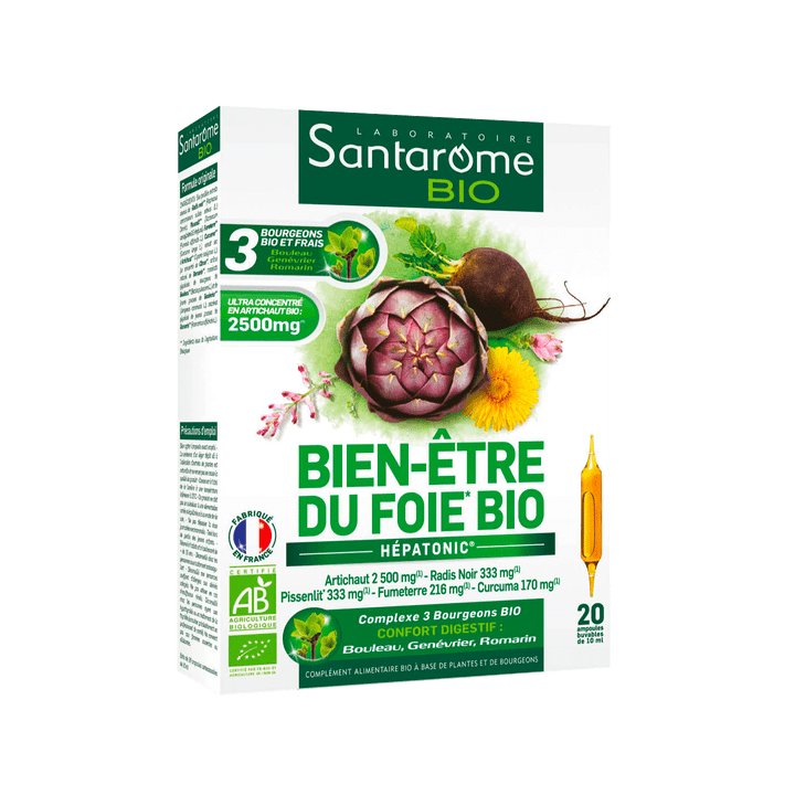 Leberwohl Hepatonic Bio Santarome - Packung mit 20 Ampullen