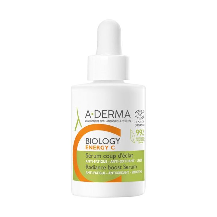 Biologie Energie C Serum Strahlkraft bio A-Derma - 30ml Tropfflasche