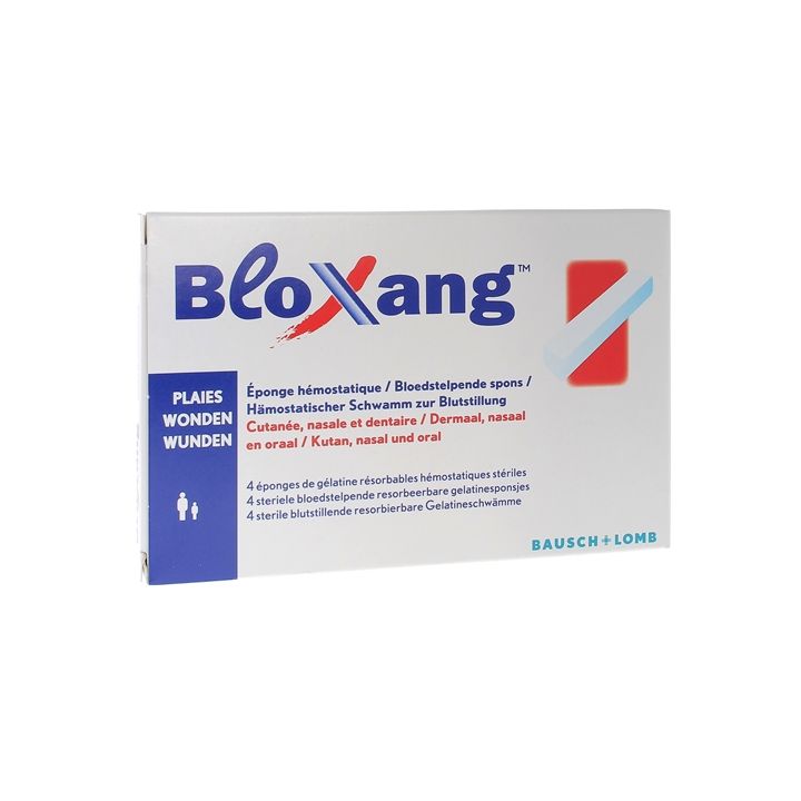 Bloxang Hämostatische Schwämme Bausch und Lomb - Packung mit 4 Schwämmen