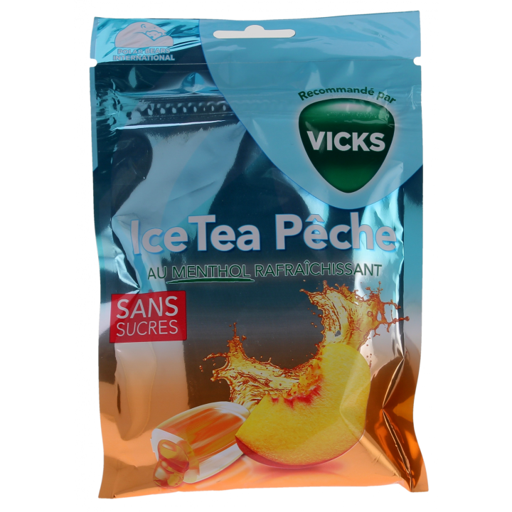 Vicks Pfirsich Eistee Bonbons - 72g Beutel
