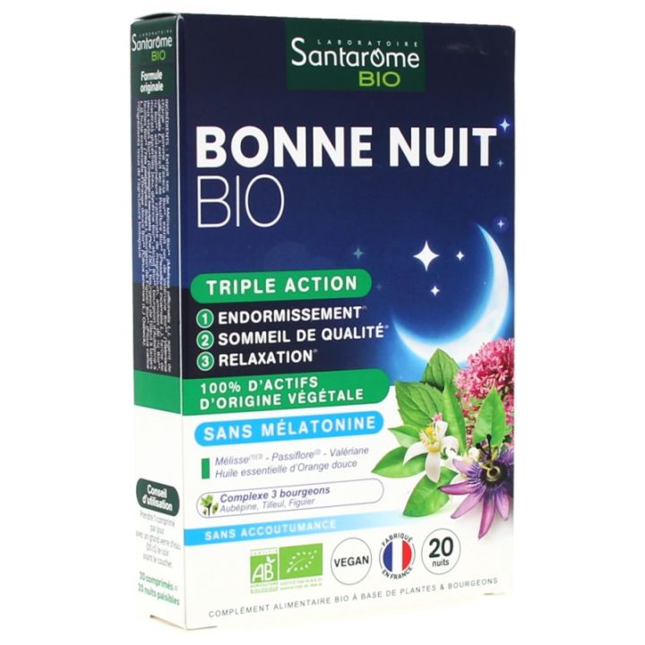 Gute Nacht Bio Santarome - Packung mit 20 Tabletten