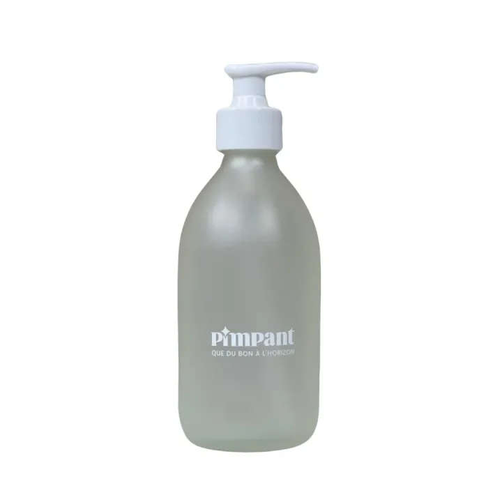 Glasflasche mit weißem Pumpkopf Pimpant - Flasche mit 300 ml
