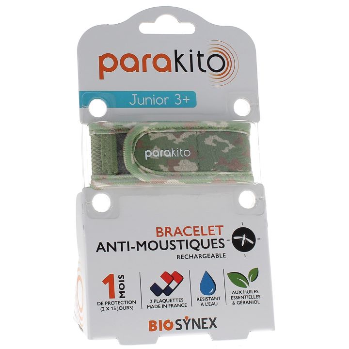 Wiederaufladbares Junior-Mückenarmband Camouflage Para Kito - 1 Armband + 2 Nachfüllungen