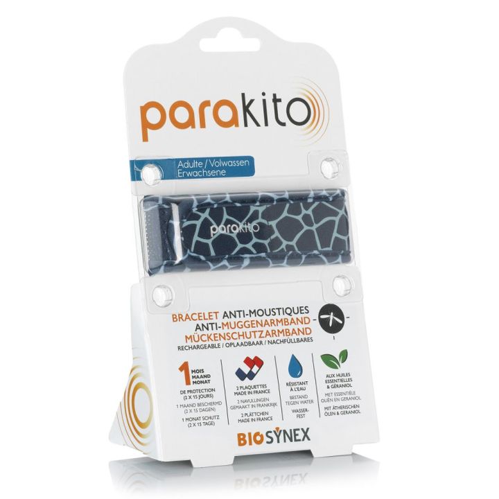 Giraffen Parakito Mückenschutzarmband - 1 Armband + 2 Nachfüllungen