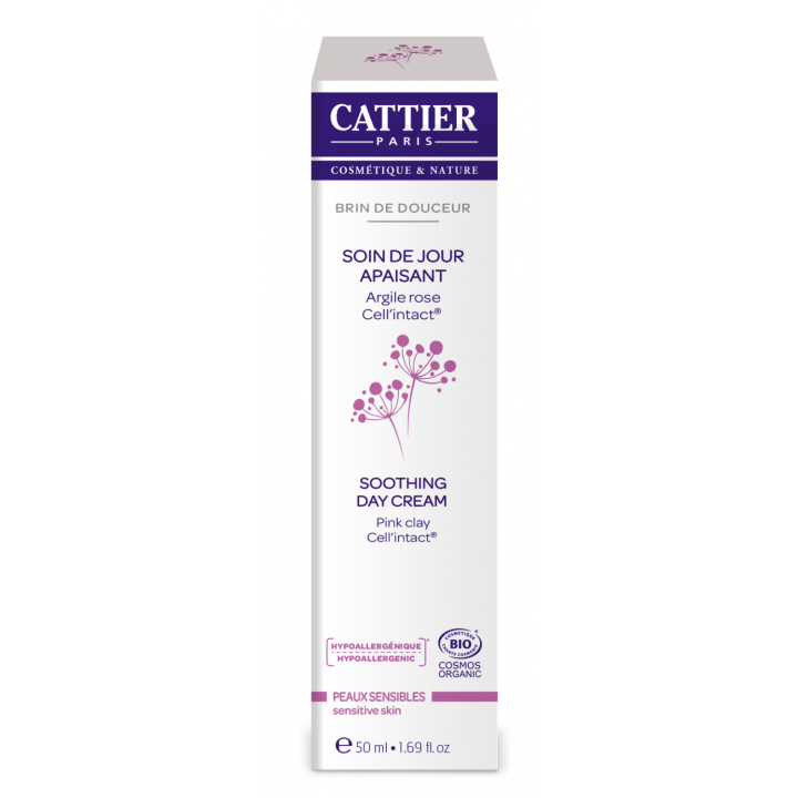 Brin der Sanftheit beruhigende Tagespflege Cattier - Flasche mit 50 ml