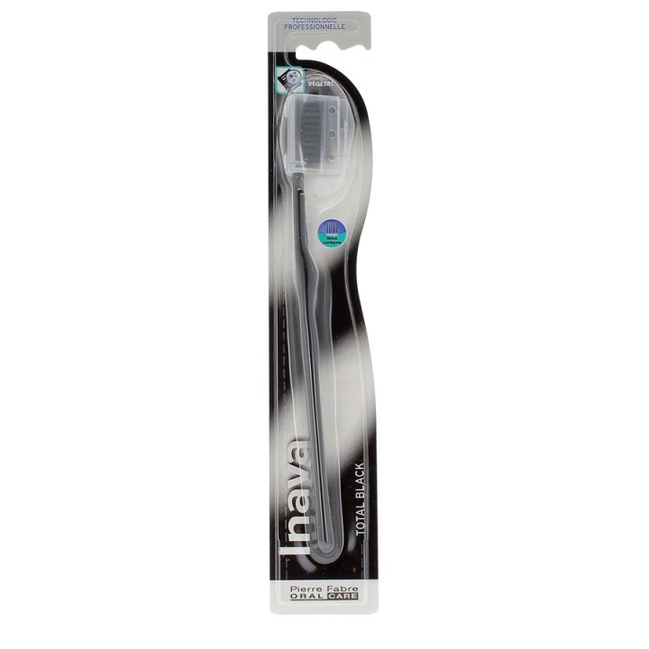 Zahnbürste Total Black Inava - eine Zahnbürste