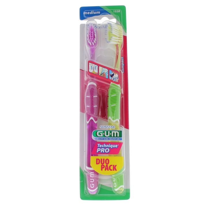 Mundbürste medium technische pro duo pack Gum - 2 Mundbürsten