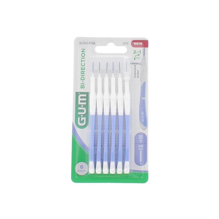 Interdentalbürste Bi-directional 0,6 mm Gum - 6 Bürsten