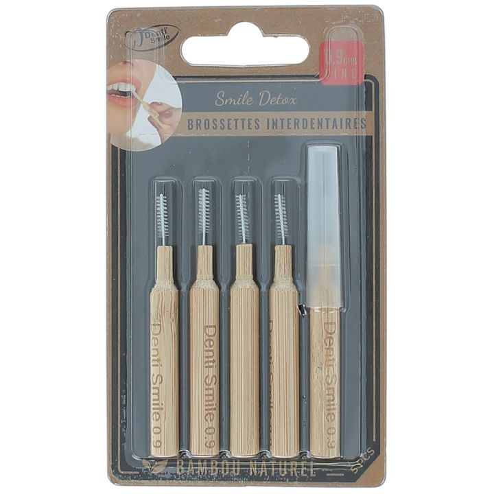 Interdentalbürsten Bambus Natürlich Smile Detox 0,9 mm Denti'Smile - 5 Stück